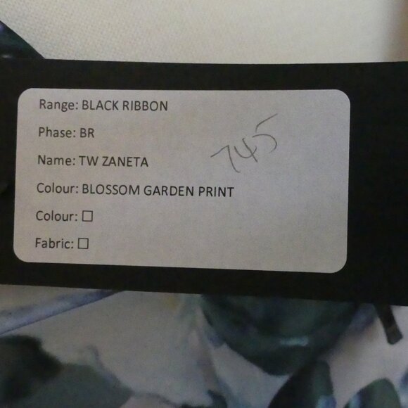 LK Bennett Black Ribbon Zanetta Blossom Garden Print Silk Blouse Top USA Size 4 - Picture 7 of 15